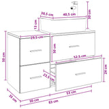 Bathroom Furniture Set 2 pcs White Engineered Wood 3403976