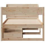 Bed Frame without Mattress 90x200 cm Solid Wood Pine 3307131