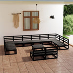 ZNTS 13 Piece Garden Lounge Set Solid Pinewood 3076188