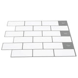 Subway Tile 20 pcs White Grey 30.5 x 30.5 cm 42021210