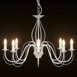 Adjustable Chandelier E14 Metal White 78 x 101 cm 42053778