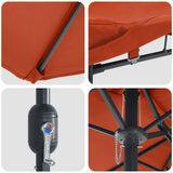 Garden Parasol Terracotta 385 x 209 x 244 cm Polyester 42003288
