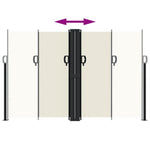 Retractable Side Awning Cream 160x600 cm 4004625