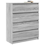 Sideboard Grey Sonoma 80x35x99 cm Engineered Wood 3328485