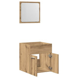ZNTS 2 Piece Bathroom Furniture Set Artisan Oak Engineered Wood 862037