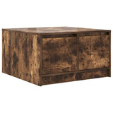 Coffee Table with Drawers Smoked Oak 70.5x70x40 cm 3328412