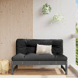 Garden Middle Sofa Grey 120x80 cm Solid Wood Pine 825704