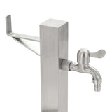 Garden Water Column Stainless Steel Square 65 cm 45454