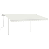 Manual Retractable Awning with LED 4x3.5 m Cream 3070022