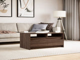 Coffee Table with LED Lights Brown Oak Engineered Wood 851997