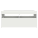 TV Cabinet with LED Lights White 90x35x40 cm 804382