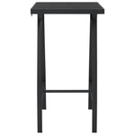 ZNTS Garden Bar Table Black 60x60x110 cm Tempered Glass 48120