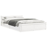 Bed Frame without Mattress White Solid Wood 120x200 cm 815040