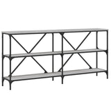 Console Table Grey Sonoma 160x30x75 cm Engineered Wood and Iron 832851