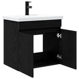 Bathroom Vanity Unit with Tap Black Oak 61 x 40 x 74.5 cm 889538