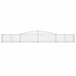 Arched Gabion Baskets 9 pcs 400x50x40/60 cm Galvanised Iron 3146964