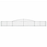 Arched Gabion Baskets 9 pcs 400x50x40/60 cm Galvanised Iron 3146964