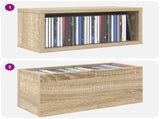 CD Storage Rack 4 pcs Sonoma Oak 40 x 17 x 17 cm 8012714