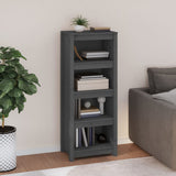 Book Cabinet Grey 50x35x125.5 cm Solid Wood Pine 821711