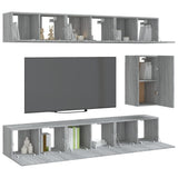 7 Piece TV Cabinet Set Grey Sonoma Engineered Wood 3120312