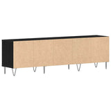 TV Cabinet Black Oak 150 x 30 x 44.5 cm Engineered Wood 862877