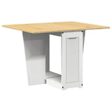 Butterfly Dining Table Foldable Corona White Solid Wood Pine 4013435
