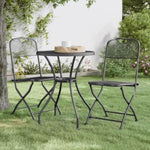 Folding Garden Chairs 2 pcs Expanded Metal Mesh Anthracite 317338