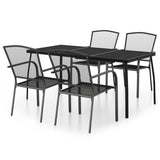 Garden Dining Set Anthracite Steel Medium Stackable 3187972