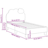 Toddler Bed Frame with Headboard Blue 70 x 140 cm PU 42011015