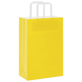 Paper Bags 250 pcs with Handles Yellow 21x11x31 cm 4102008