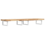 Basin Shelf Wall Mounted Steel and Solid Wood Acacia 3302700