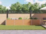 Garden Raised Bed Light Brown 320 x 40 x 77 cm Galvanised Steel 42017332
