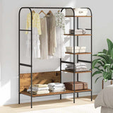 Clothes Rack with Shelf Brown 120 x 44 x 160 cm Engineered Wood 868449