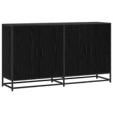 Sideboard Black Oak 134 x 35 x 76 cm Engineered Wood 3446628