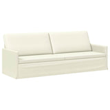 Sofa Set 2 pcs Cream Corduroy Fabric 3433262