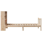 Bookcase Bed without Mattress 90x190cm Single Solid Wood Pine 3322301