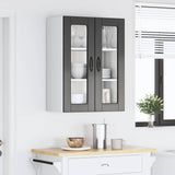 Wall Glass Cabinet PORTO Black 60 x 31 x 80 cm Engineered Wood 885436
