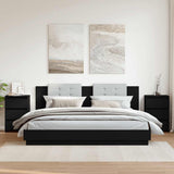 Bed Cabinets 2 pcs Black 40x35x62.5 cm Engineered Wood 806214