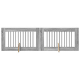 Dog Gate with Stands 2 pcs Grey Sonoma 100 x 60 cm 892112