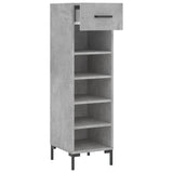 Shoe Cabinet Concrete Grey 30x35x105 cm Engineered Wood 829680