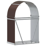 Log Holder Brown 80x45x120 cm Galvanised Steel 364569