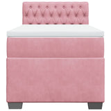 Box Spring Bed with Mattress Pink 80x200 cm Velvet 3286173