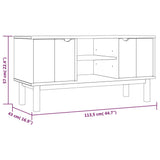 TV Cabinet OTTA Brown and White 113.5x43x57cm Solid Wood Pine 348596