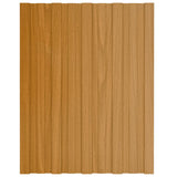 Roof Panels 36 pcs Galvanised Steel Light Wood 60x45 cm 317196