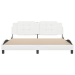 Bed Frame without Mattress "Zadar" White 180x200 cm Super King Faux Leather 3208199