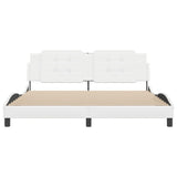 Bed Frame without Mattress "Zadar" White 180x200 cm Super King Faux Leather 3208199