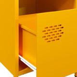 ZNTS Bedside Cabinets 2 pcs Mustard Yellow 35x39x43.5 cm Steel 851251