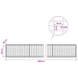 Gabion with 5 mm Wire and 5x10 cm Mesh 800x30x50 cm 3464626