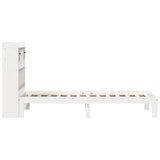 Bookcase Bed without Mattress White 90x200cm Solid Wood Pine 3322596