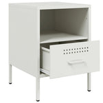 ZNTS Bedside Cabinets 2 pcs White 36x39x50.5 cm Steel 843065